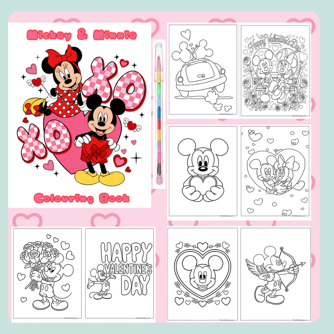 Mickey & Minnie Colouring book