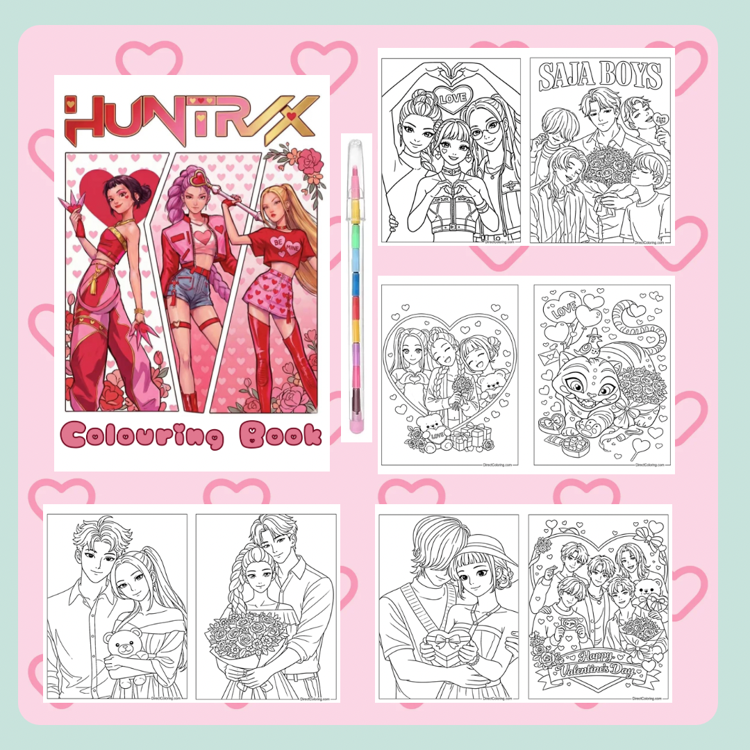 Kpop Valentine colouring book