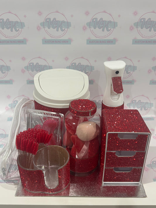 Bling Makeup Desk Tidy Set
