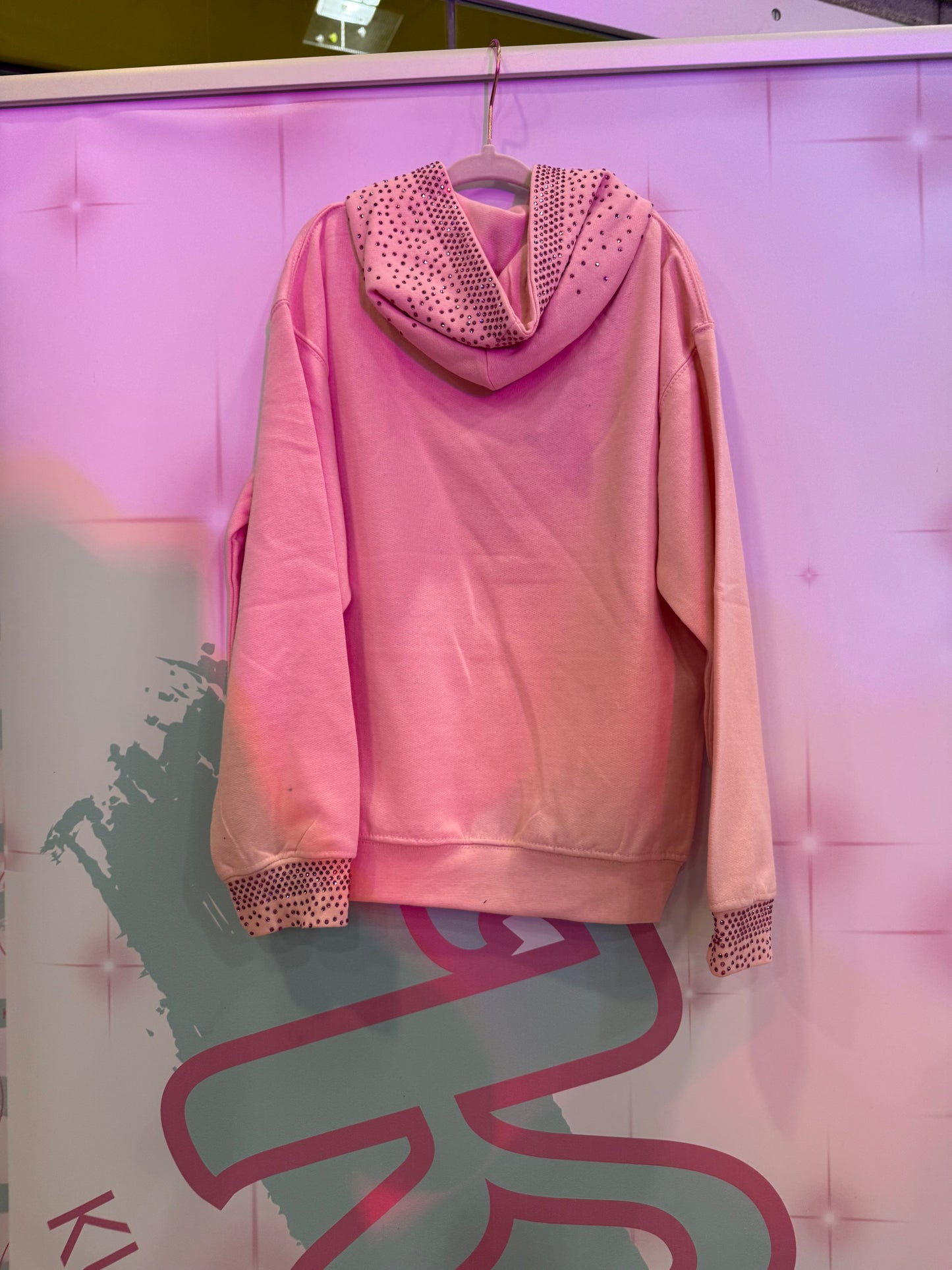 Blush Pink Rhinestone “XOXO” Hoodie