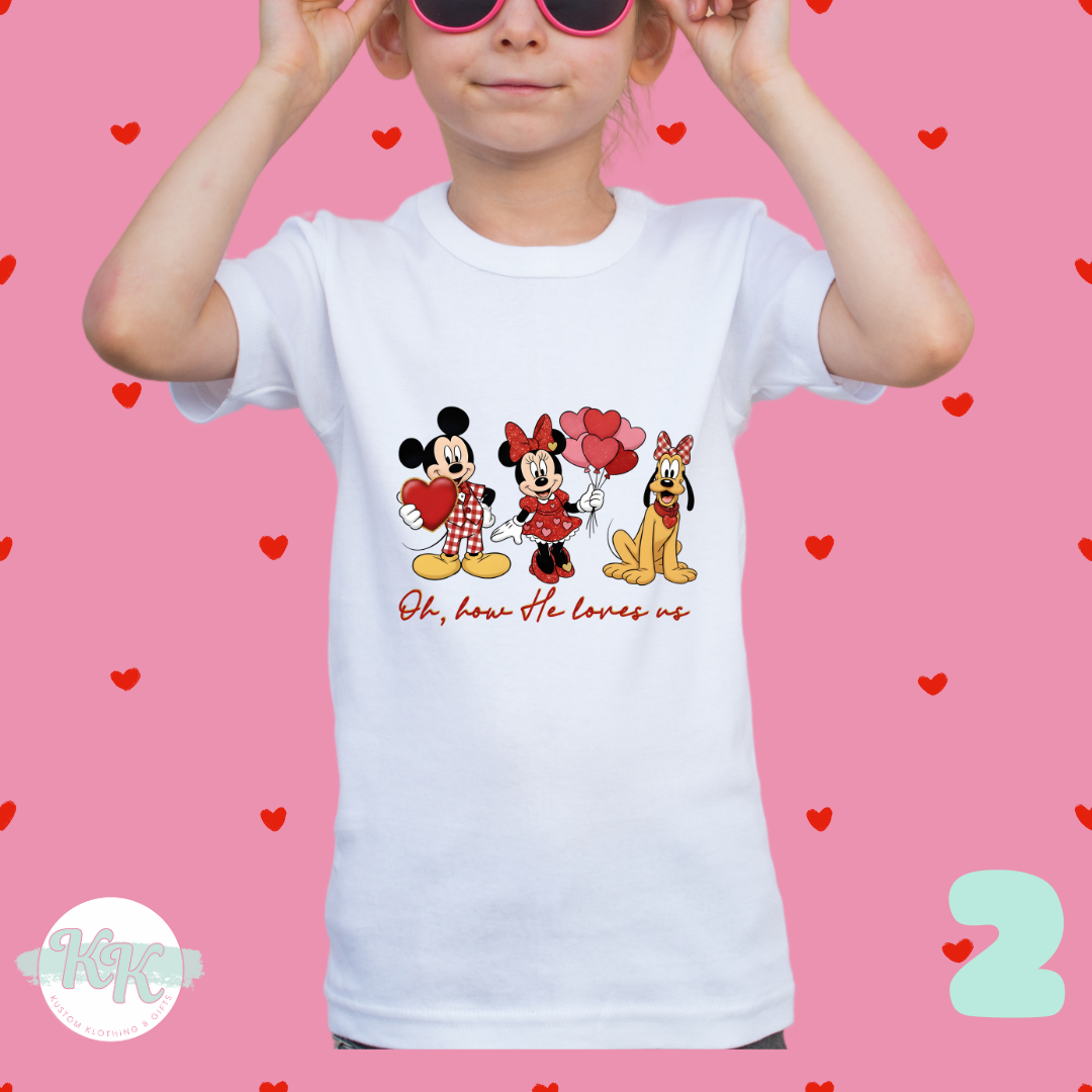 Mickey & Minnie Valentine T-shirts