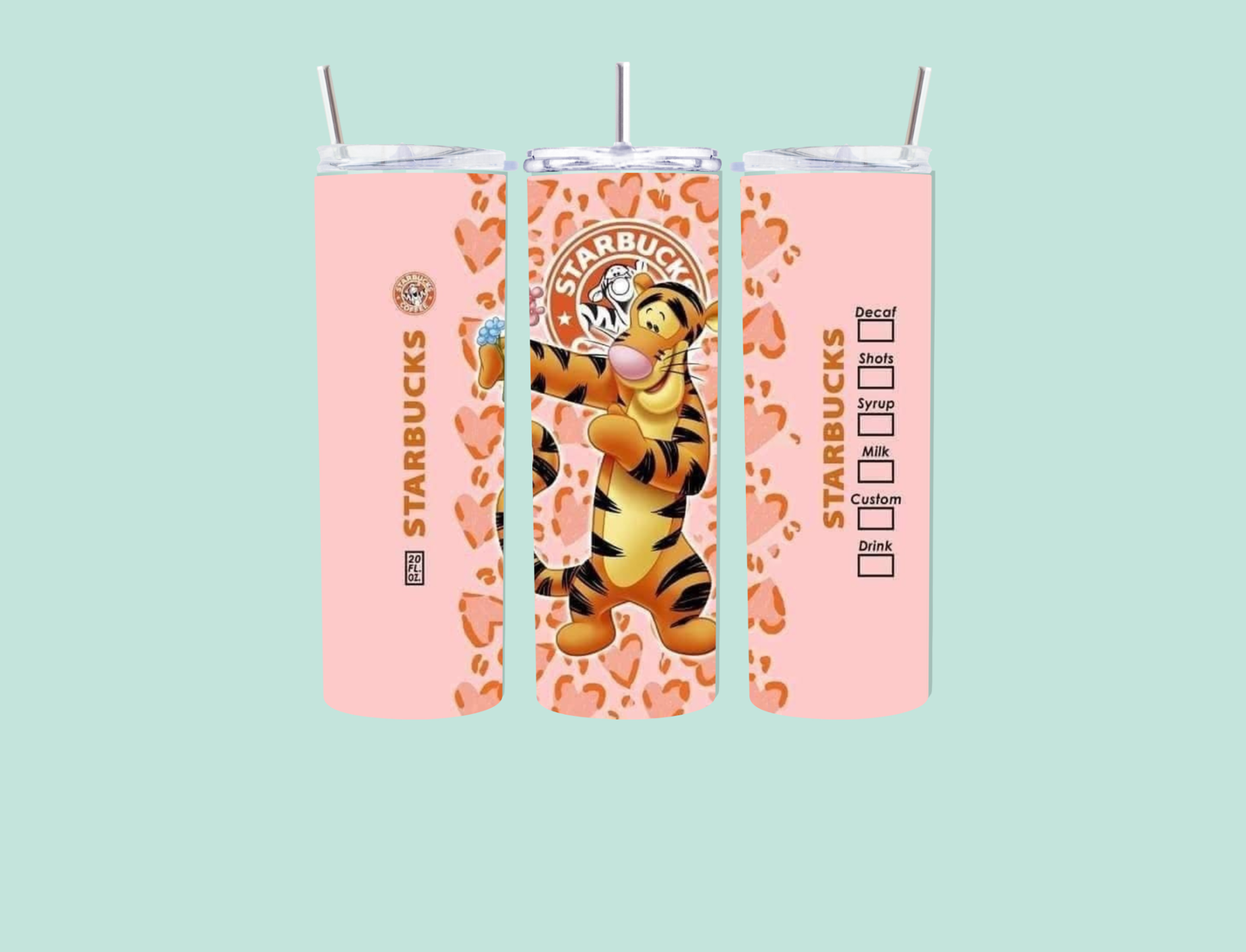 Tigger Starbucks inspired Insulated 20oz tumbler