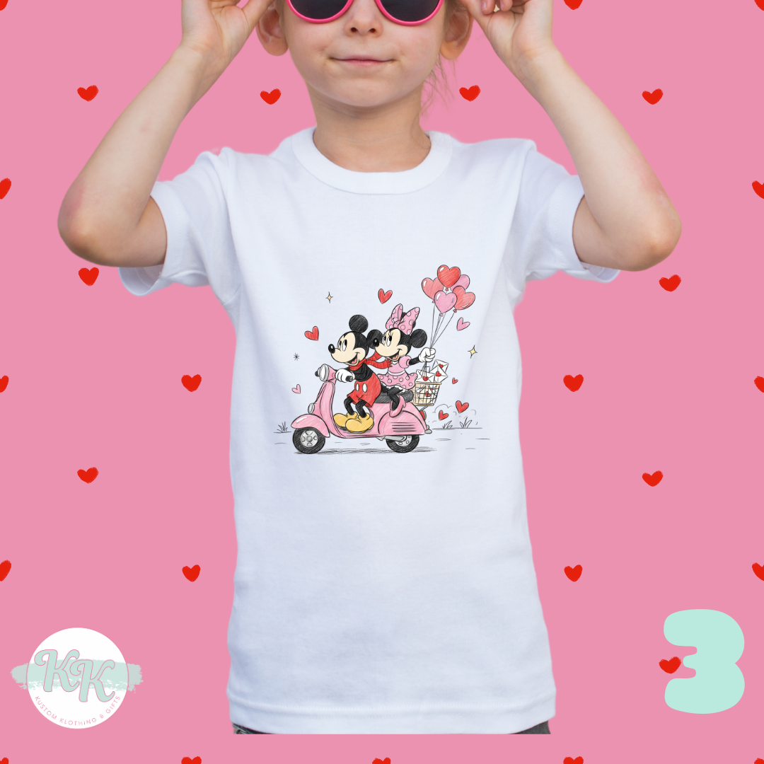 Mickey & Minnie Valentine T-shirts