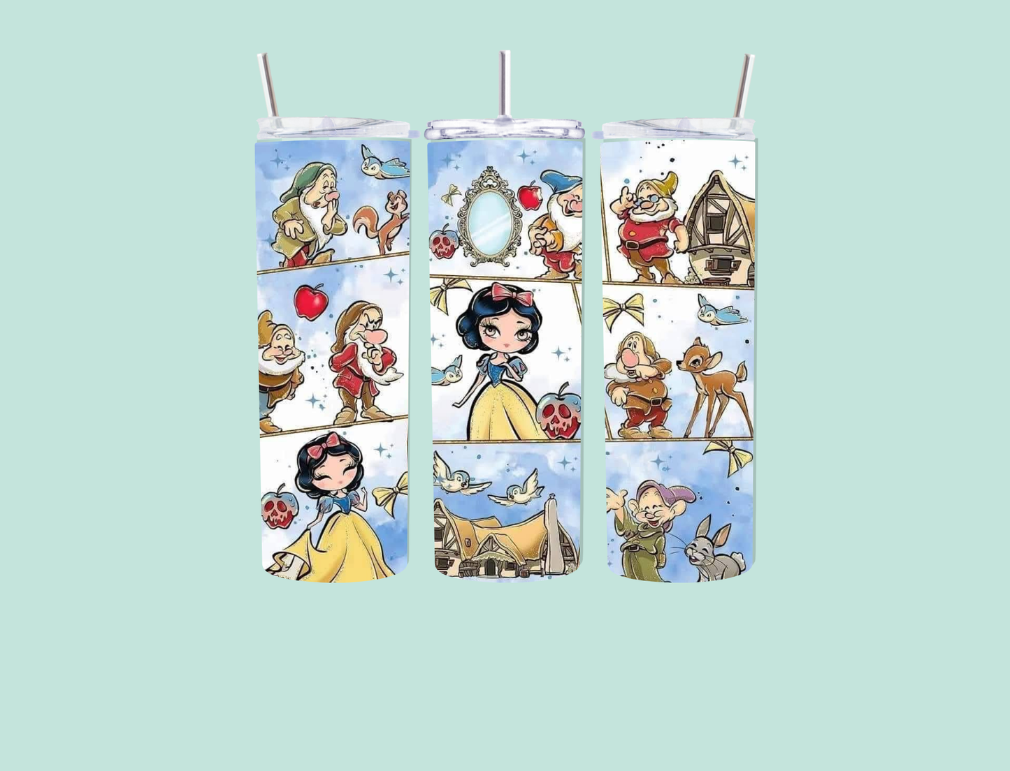 Snow White Inspired 20oz tumbler