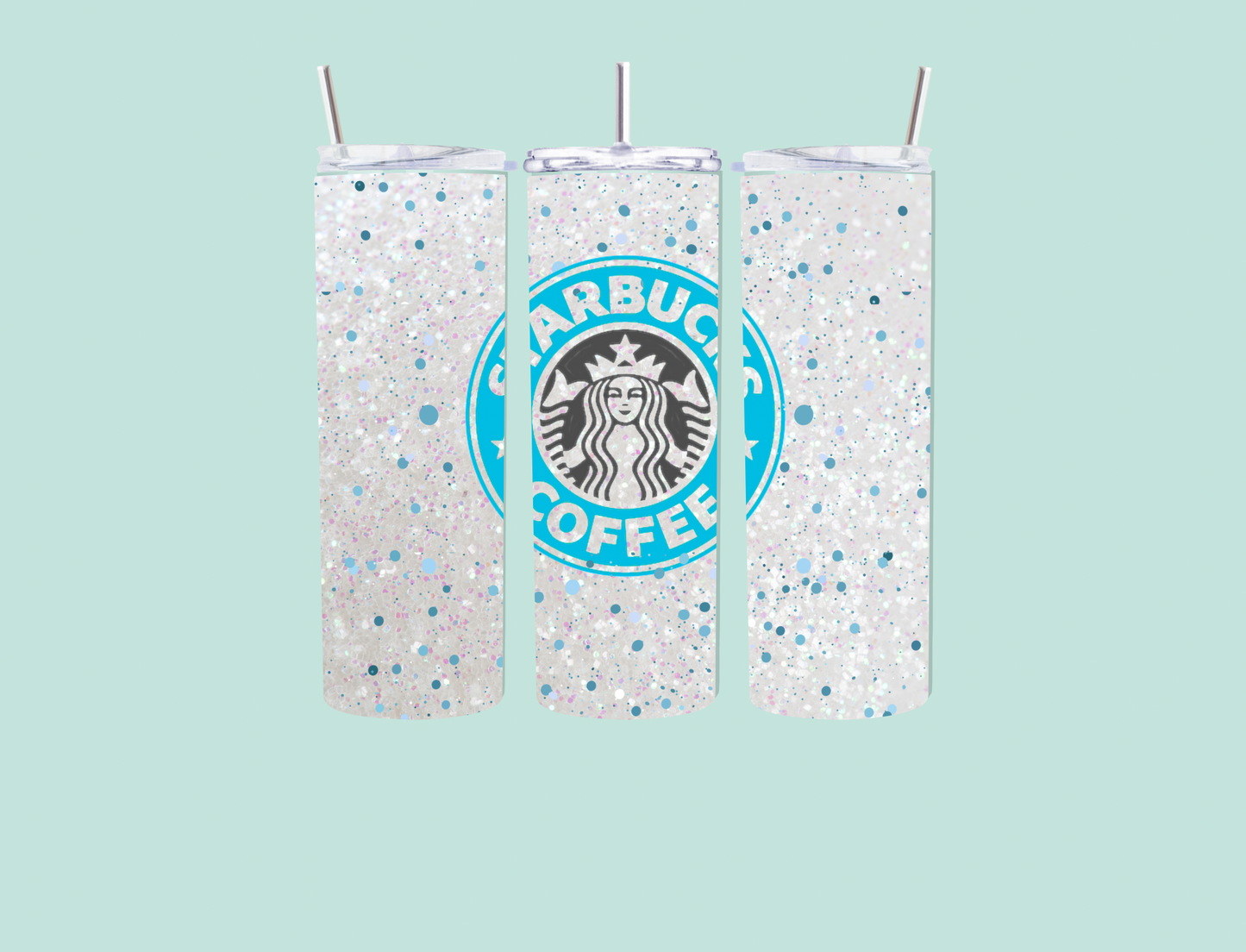 Glitter Starbucks inspired 20oz tumbler