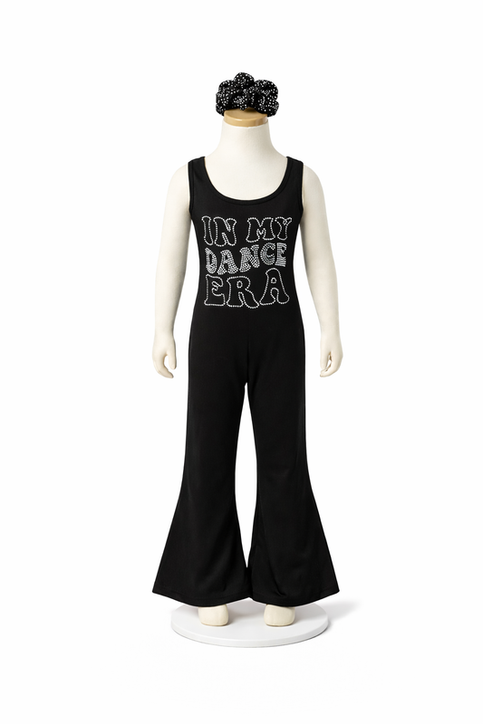 Girls “In My Dance Era” Rhinestone Flared Jumpsuit