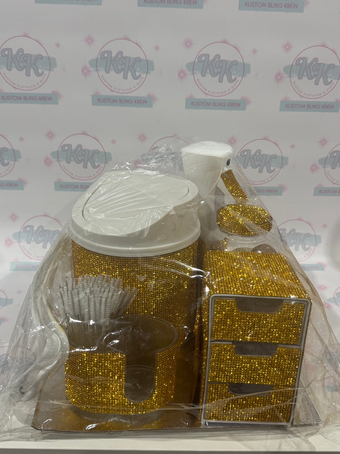 Bling Makeup Desk Tidy Set