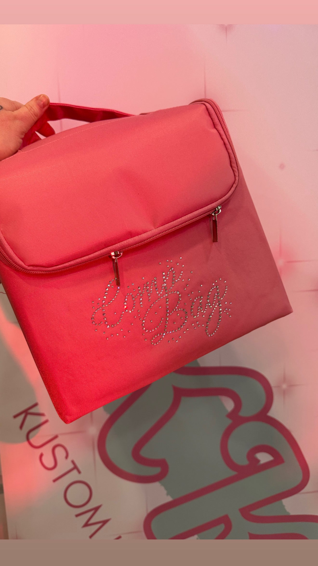 Custom Rhinestone Dance Glam Bag – Large Makeup & Competition Case