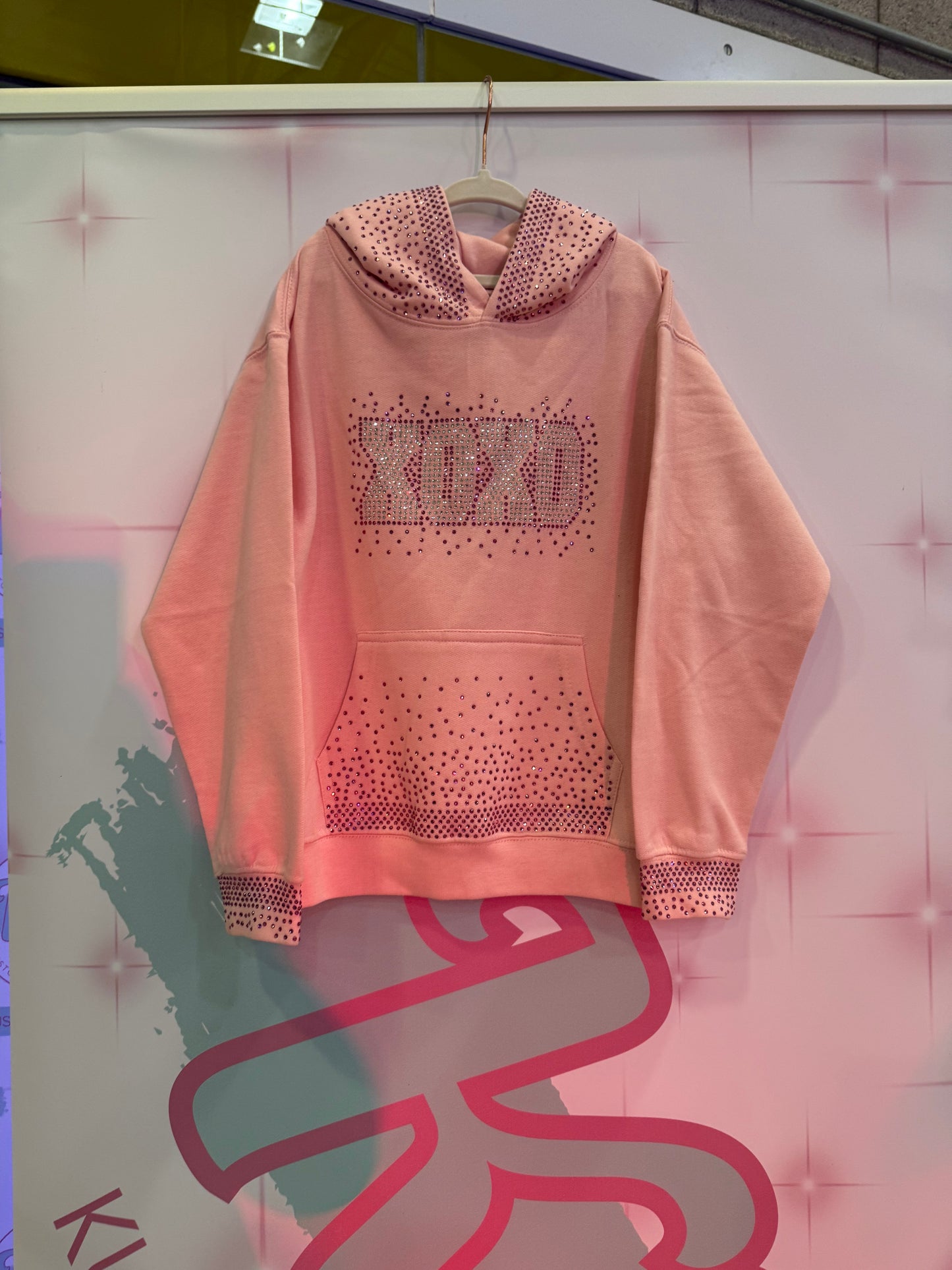Blush Pink Rhinestone “XOXO” Hoodie