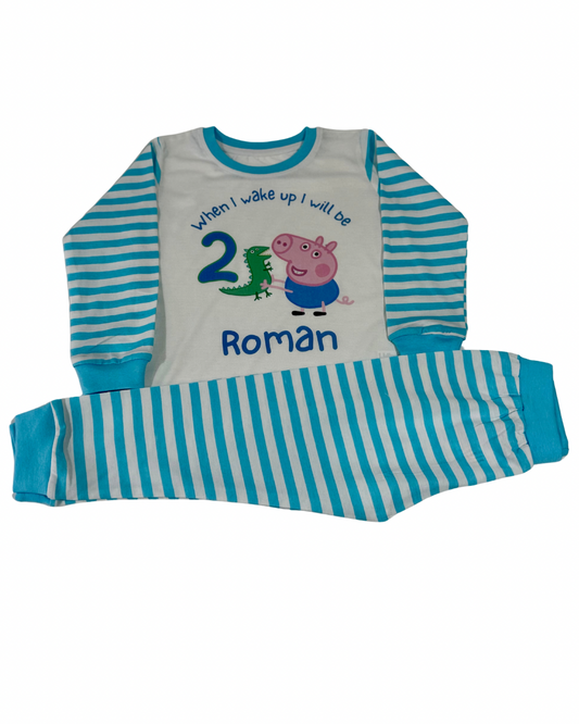 When I Wake Up Birthday George Pig Pj’s