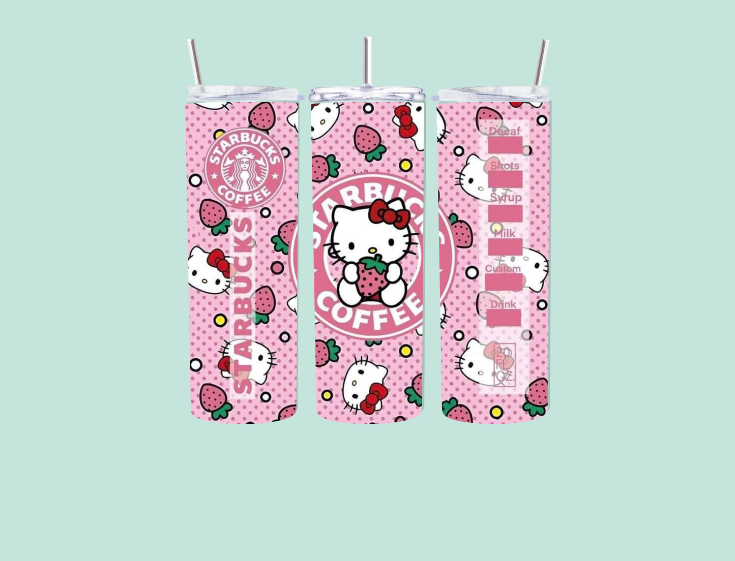 Hello Kitty Starbucks Inspired 20oz tumbler