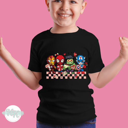 Superhero Valentine tshirt